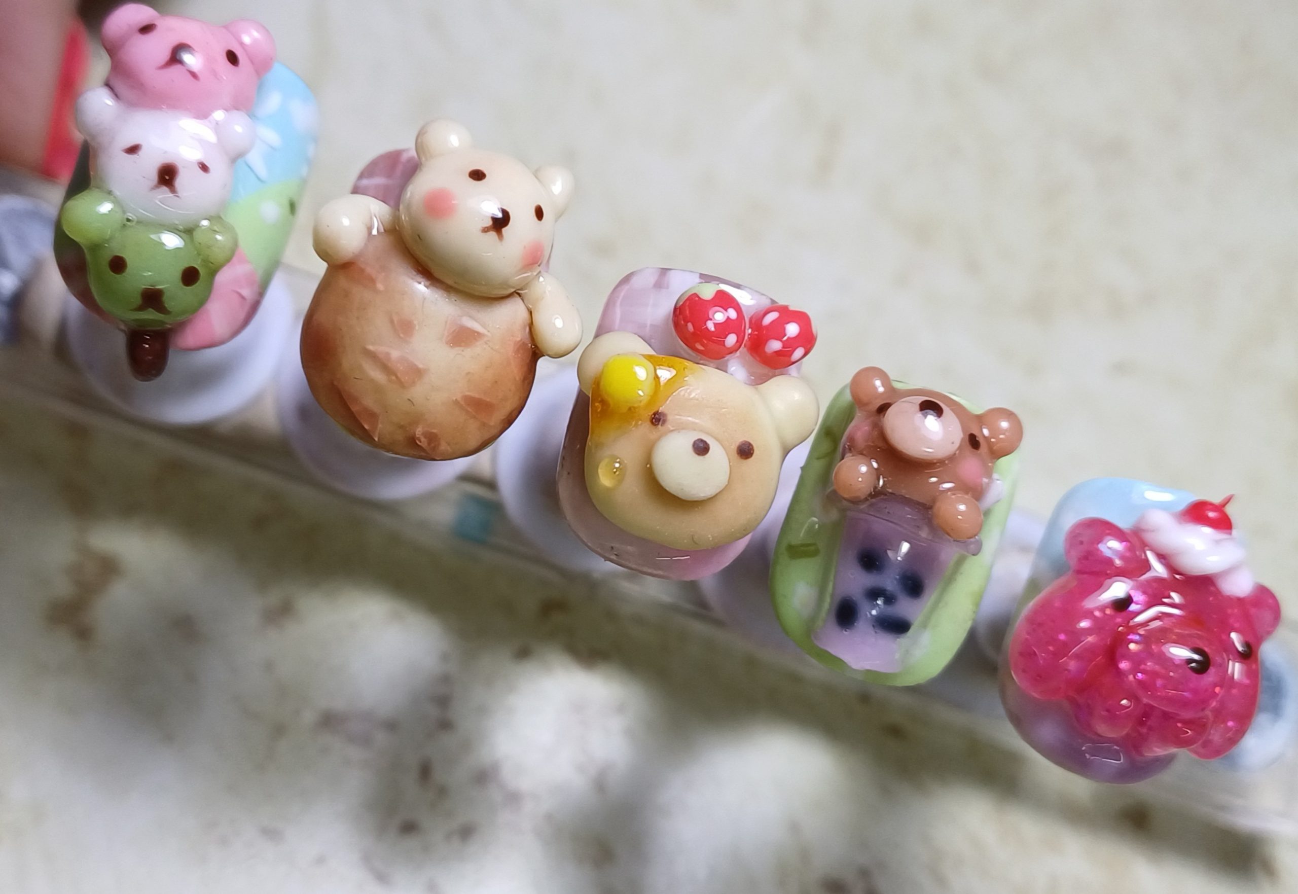 Set de Press on Cookie Bear